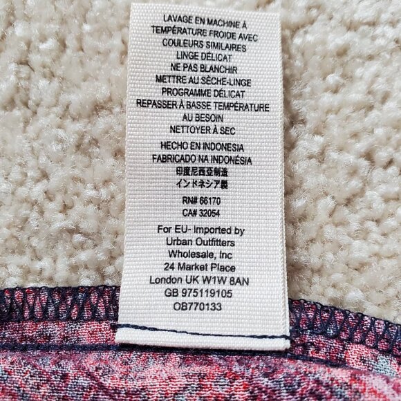 Free People Flowered Red Pleated Strapless Jumpsuit. Size S/P - Picture 7 of 9